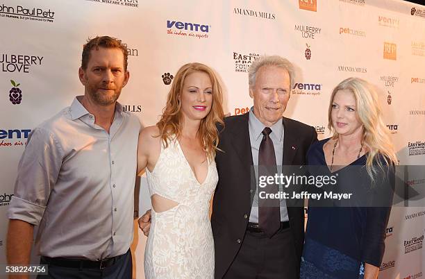 Sculptor Stacy Poitras, actress/model, Alison Eastwood, father, actor/director Clint Eastwood and guest attend the 2nd Annual Art for Animals...