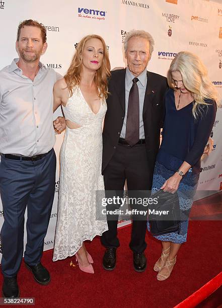 Sculptor Stacy Poitras, actress/model, Alison Eastwood, father, actor/director Clint Eastwood and guest attend the 2nd Annual Art for Animals...