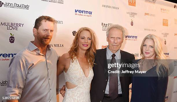 Sculptor Stacy Poitras, actress/model, Alison Eastwood, father, actor/director Clint Eastwood and guest attend the 2nd Annual Art for Animals...