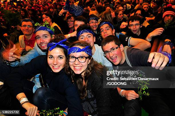 lourdes sanctuary. annual gathering of the frat members, the young christians of ile-de-france province. - frat boys stock pictures, royalty-free photos & images