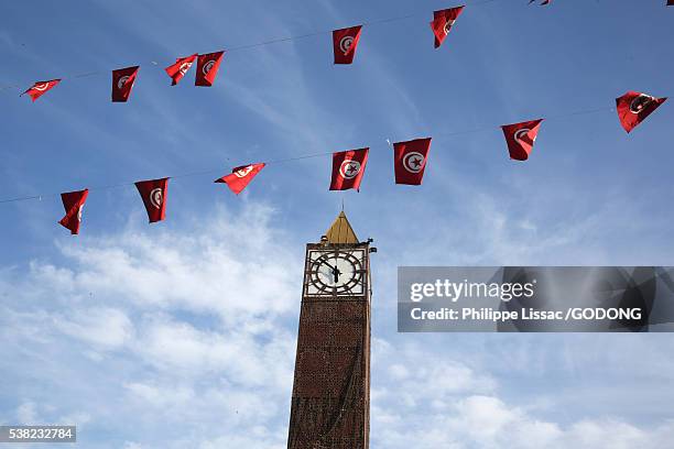 tunis clock tower. - チュニス ストックフォトと画像