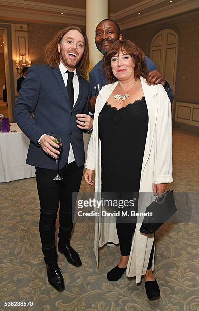 Tim Minchin, Sir Lenny Henry and Lisa Makin attend the The South Bank Sky Arts Awards, airing on Wednesday 8th June on Sky Arts, at The Savoy Hotel...