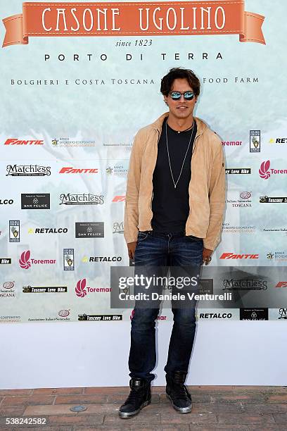 Gabriel Garko attends Matchless E Bike Presentation on June 5, 2016 at Casone Ugolino in Castagneto Carducci near Livorno, Italy.