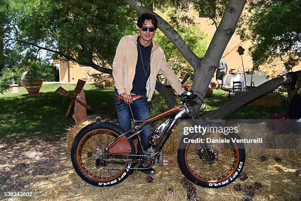 Gabriel Garko attends Matchless E Bike Presentation on June 5, 2016 at Casone Ugolino in Castagneto Carducci near Livorno, Italy.