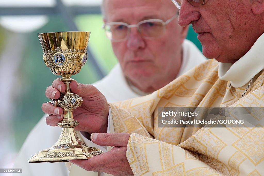 Visitation monastery. Catholic mass. Eucharist.