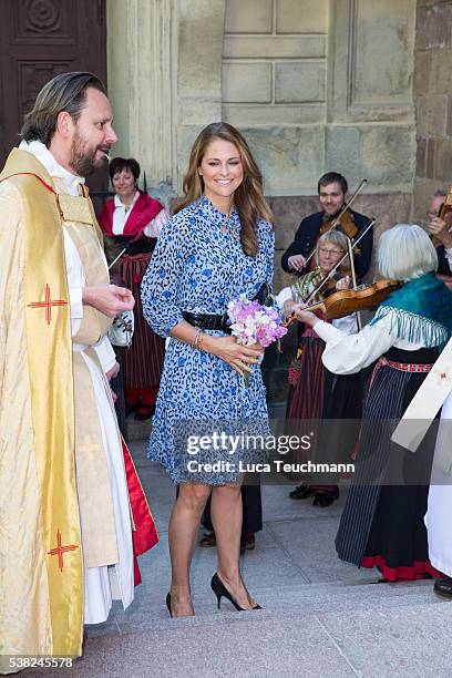 Princess Madeleine of Sweden attends Jarvsomassan a folk fair for musicians on June 5, 2016 in Stockholm, Sweden.