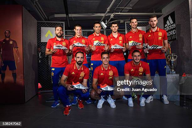 Football players Jordi Alba, Cesar Azpilicueta, Bruno Soriano, Alvaro Morata, Sergio Rico, David de Gea Juanfran Torres, Lucas Vazquez, Jorge...