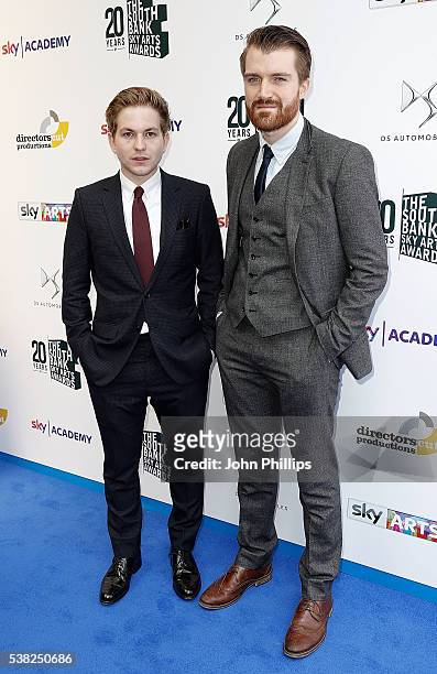 Harry McEntire and Ciaran Owens arrive for the The South Bank Sky Arts Awards at The Savoy Hotel on June 5, 2016 in London, England.