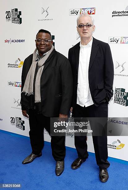 Isaac Julien arrives for the The South Bank Sky Arts Awards at The Savoy Hotel on June 5, 2016 in London, England.