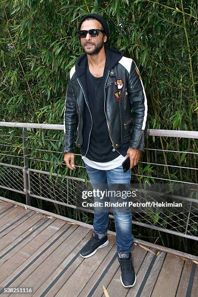 Singer Maxime Nucci attends Day Fifteen, Men single's Final of the 2016 French Tennis Open at Roland Garros on June 5, 2016 in Paris, France.