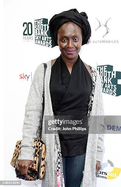 Lynette Yiadom-Boakye arrives for the The South Bank Sky Arts Awards at The Savoy Hotel on June 5, 2016 in London, England.