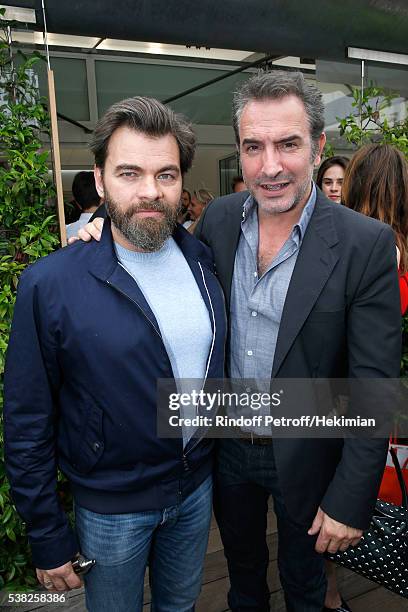 Actors Clovis Cornillac and Jean Dujardin, they just finished the shooting of the movie "Brice de Nice 2", attend Day Fifteen, Men single's Final of...