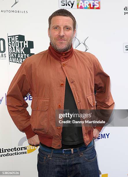 Jason Williamson arrives for the The South Bank Awards at The Savoy Hotel on June 5, 2016 in London, England.