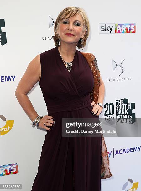 Lesley Garrett arrives for the The South Bank Awards at The Savoy Hotel on June 5, 2016 in London, England.