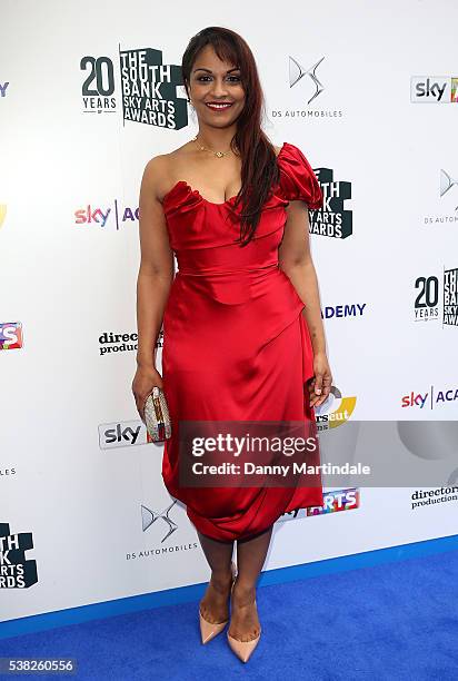 Danielle de Niese arrives for the The South Bank Awards at The Savoy Hotel on June 5, 2016 in London, England.