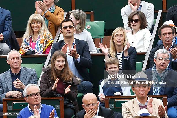 Lacoste Thierry Guibert and family attend Day Fifteen, Men single's Final of the 2016 French Tennis Open at Roland Garros on June 5, 2016 in Paris,...