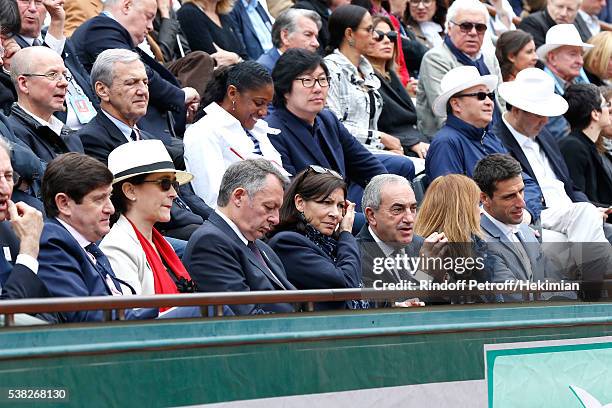 Deputy Director General of France Televisions for Sports Daniel Bilalian, athlete Marie-Josee Perec, Politician Jean-Vincent Place, Minister of Youth...