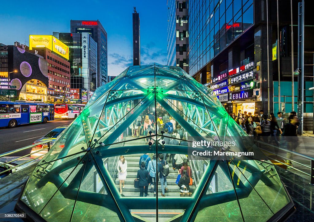 Entrance of Gangnam Subway