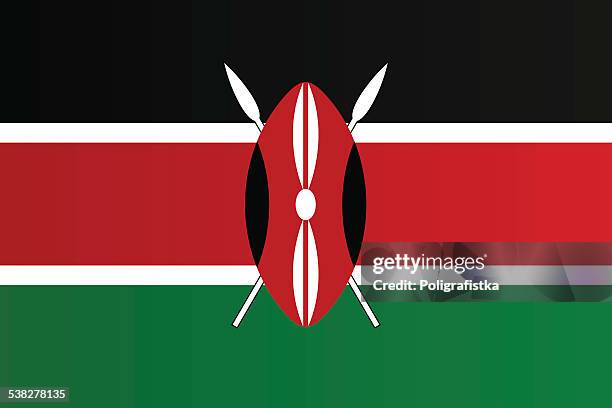 flag of kenya - kenya flag stock illustrations