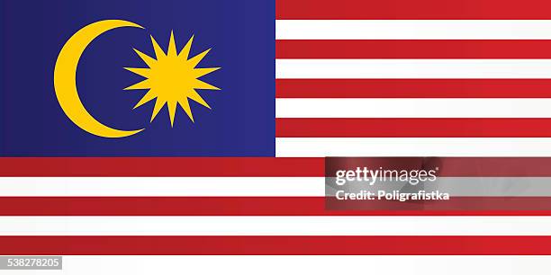 flag of malaysia - malaysia flag stock illustrations