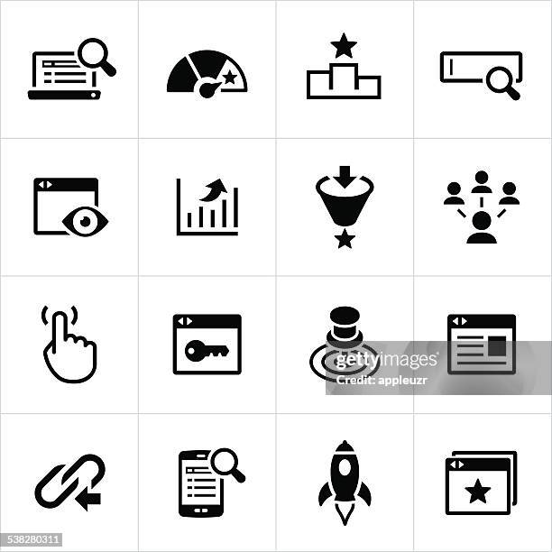 sem and seo icons - improved stock illustrations