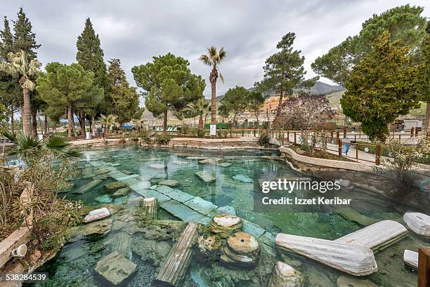 hot springs of pamukkale in denizli, turkey - pamukkale stock pictures, royalty-free photos & images