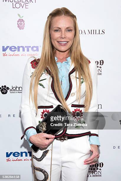 Designer Amanda Mills attends the 2nd Annual Art for Animals Fundraiser Evening For Eastwood Ranch Foundatio at De Re Gallery on June 4, 2016 in West...