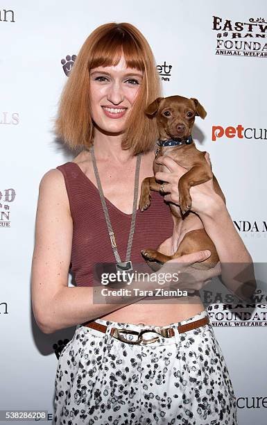 Actress Breeda Wool attends the 2nd Annual Art for Animals Fundraiser Evening For Eastwood Ranch Foundation at De Re Gallery on June 4, 2016 in West...