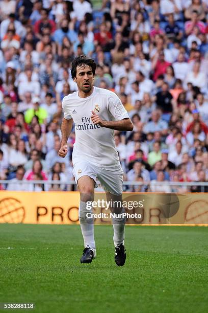 Raul Gonzalez of Real Madrid Legends in action during the Corazon Classic charity match between Real Madrid Legends and Ajax Legends at Estadio...