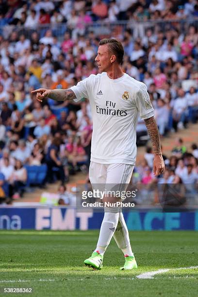 Jose Maria Gutierrez &quot;Guti&quot; of Real Madrid Legends in action during the Corazon Classic charity match between Real Madrid Legends and Ajax...