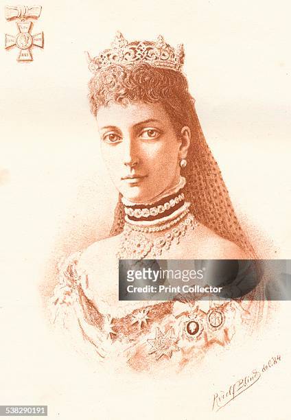 Her Royal Highness The Princess of Wales, 1884. Queen Alexandra when Princess of Wales. Alexandra of Denmark was Queen of the United Kingdom of Great...