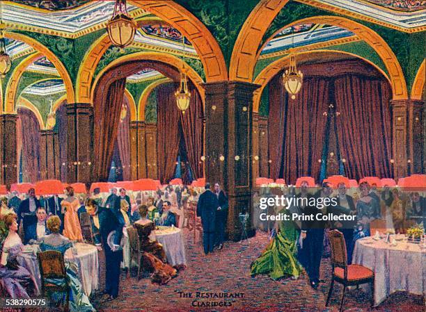 The Restaurant Claridges, c19th century. From The Connoisseur 1905 [Otto Limited, London, 1905.] Artist: Max Cowper