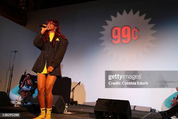 Santigold performs at the 2nd Annual AFRICA'SOUT! Celebration To Benefit AFRICA'SOUT! Initiatives X UHAI Eashrit Pioneer Works on June 3, 2016 in New...