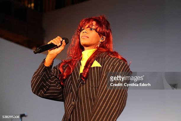 Santigold performs at the 2nd Annual AFRICA'SOUT! Celebration To Benefit AFRICA'SOUT! Initiatives X UHAI Eashrit Pioneer Works on June 3, 2016 in New...