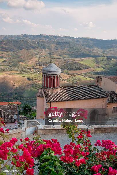 church of santa filomena and bougainville - bougainvillea stock pictures, royalty-free photos & images