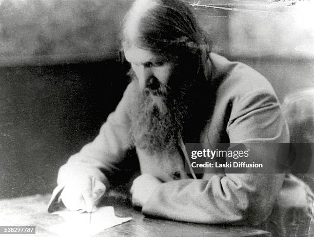 Portrait of Grigori Rasputin ca 1916 in Russia.