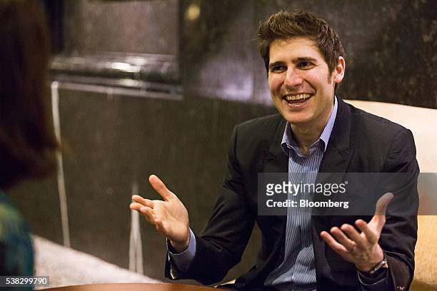 Billionaire Eduardo Saverin, co-founder of Facebook Inc., speaks during an interview in Singapore, on Thursday, May 26, 2016. Saverin is reinventing...