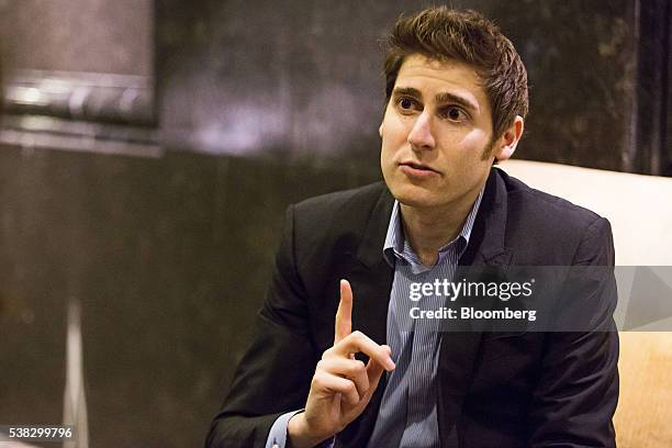 Billionaire Eduardo Saverin, co-founder of Facebook Inc., speaks during an interview in Singapore, on Thursday, May 26, 2016. Saverin is reinventing...