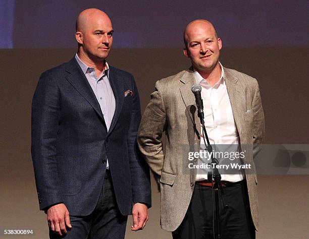 Matt Hasselbeck and Tim Hasselbeck attend the 4th Annual KLOVE Fan Awards at The Grand Ole Opry House on June 5, 2016 in Nashville, Tennessee.
