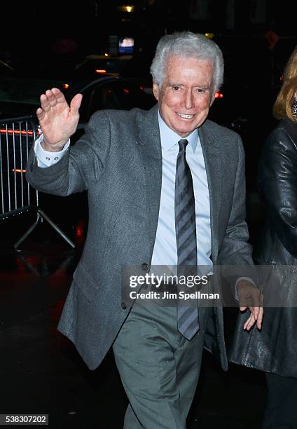 Personality Regis Philbin attends the "Genius" New York premiere at Museum of Modern Art on June 5, 2016 in New York City.