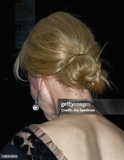 Actress Nicole Kidman, hair detail, attends the "Genius" New York premiere at Museum of Modern Art on June 5, 2016 in New York City.