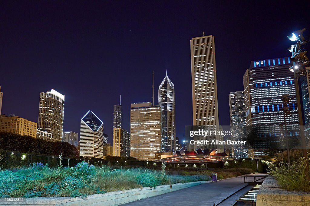 Skyscrapers along Millennium Park, Chicago