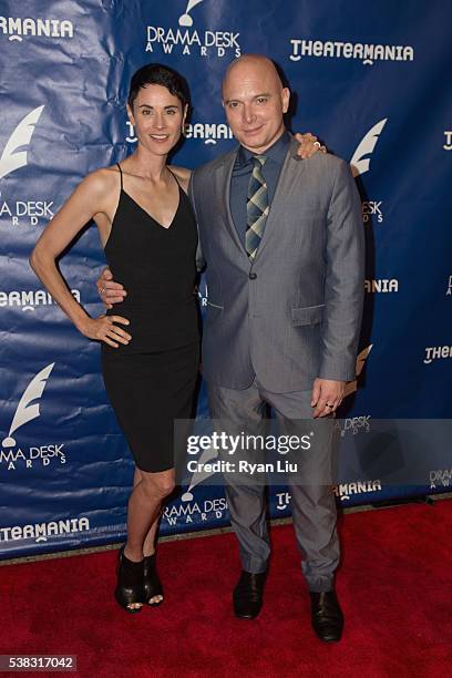 Beth Malone and Michael Cerveris attend the 2016 Drama Desk Awards at Anita's Way on June 5, 2016 in New York City.