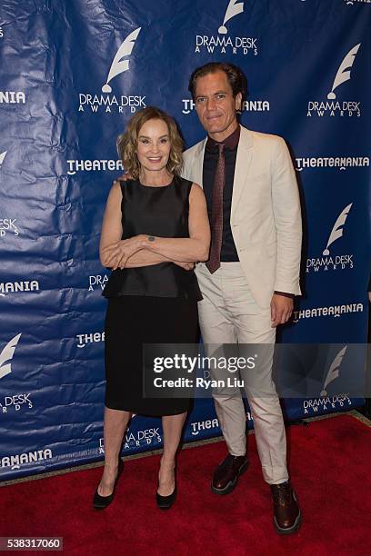 Jessica Lange and Michael Shannon attend the 2016 Drama Desk Awards at Anita's Way on June 5, 2016 in New York City.