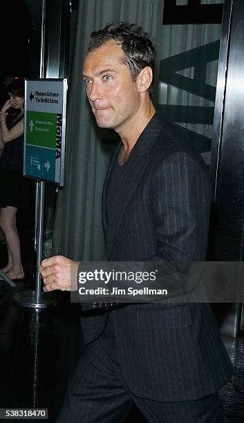 Actor Jude Law attends the "Genius" New York premiere at Museum of Modern Art on June 5, 2016 in New York City.