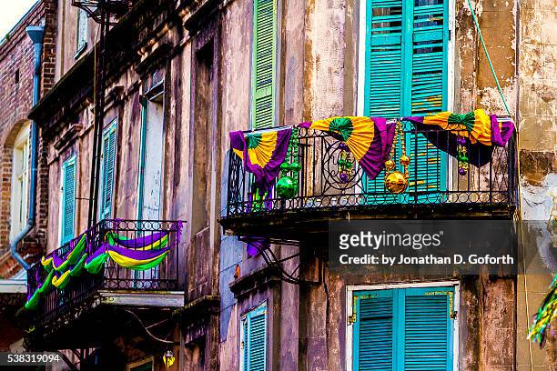 decked out for mardi gras - new orleans stock pictures, royalty-free photos & images