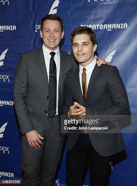 Michael Arden and Andy Mientus attend 2016 Drama Desk Awards at Anita's Way on June 5, 2016 in New York City.