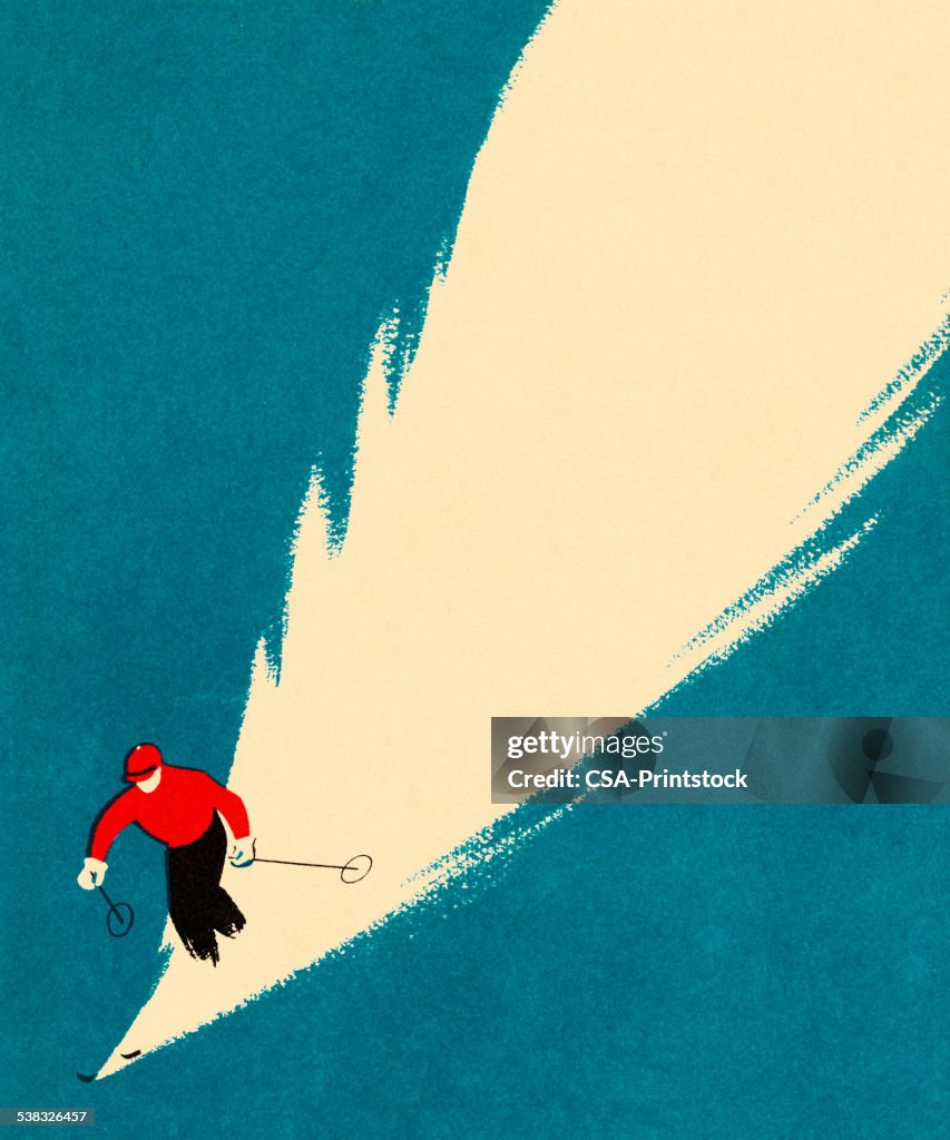 Person Downhill Skiing
