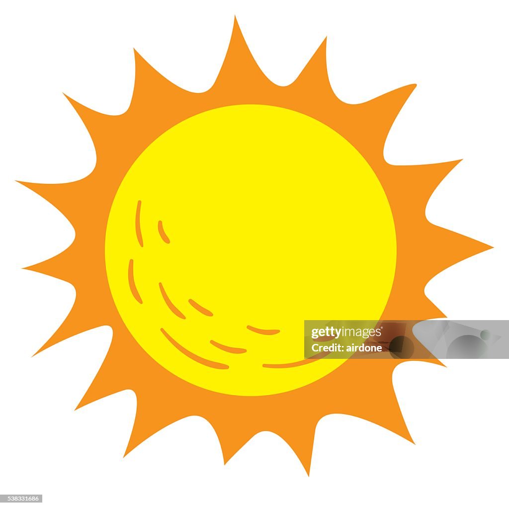 Brillante Sol De Dibujos Animados Ilustración de stock - Getty Images