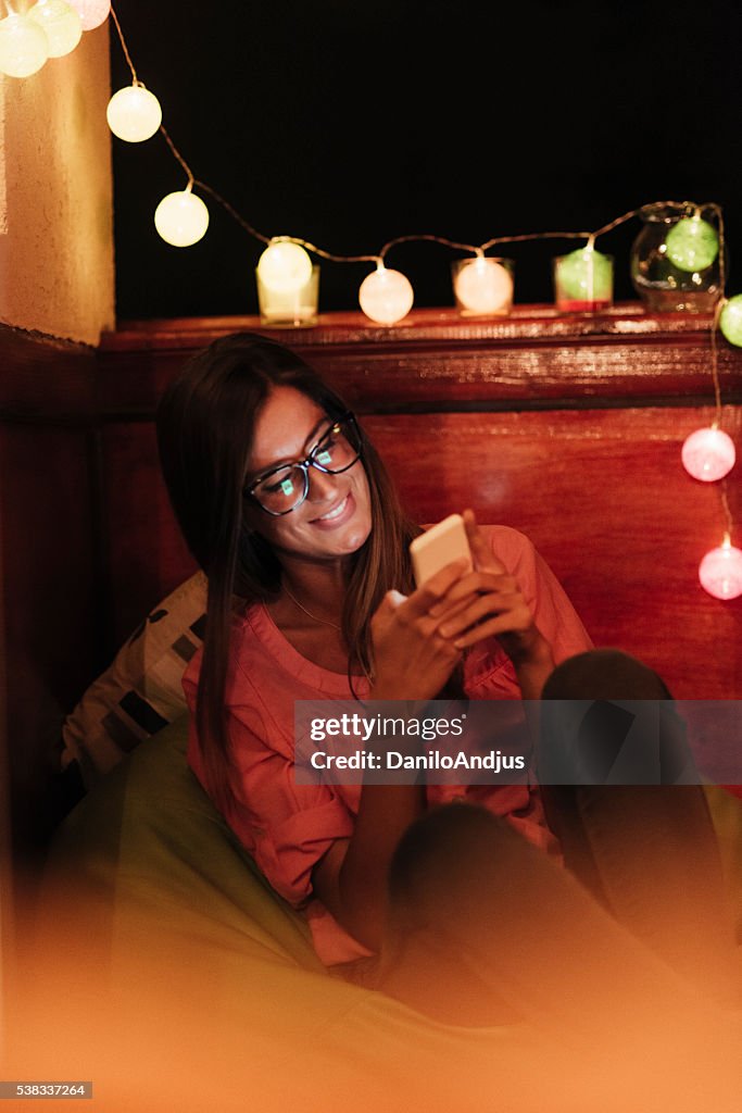 She Is Typing Message Woman Typing A Text Message High-Res Stock Photo - Getty Images